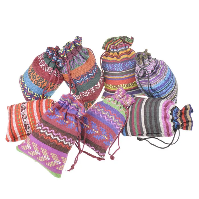 10 шт. в полоску из чистого хлопка ветровые орнаменты сумка для хранения с