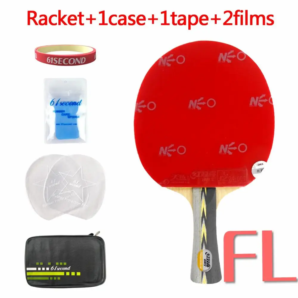 FL with F 1case Профессиональная комбинированная ракетка DHS POWER. G7 PG7 PG.7 PG 7 с NEO TG2 и NEO Hurricane3 Прямая с фабрики - Цвет: FL with F 1case