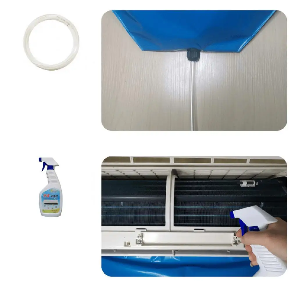 

Air Conditioner Cleaning Cover With Water Pipe Protection Cleaning Cover Washing Bag For Wall Mounted Air Conditioner Below 1.5P