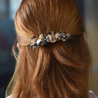 women hair accessories high quality sweet pearls acrylic flower hair barrette vintage hair clip for girls