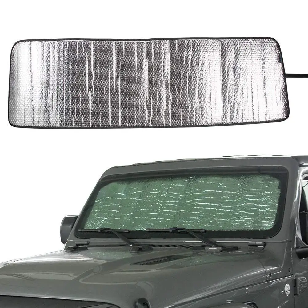

Auto Car Front Windshield SunShade Sun Shade for 2018 2019 Jeep Wrangler Sahara Rubicon JL JLU 2 Door & 4 Door Sun Visor Mat