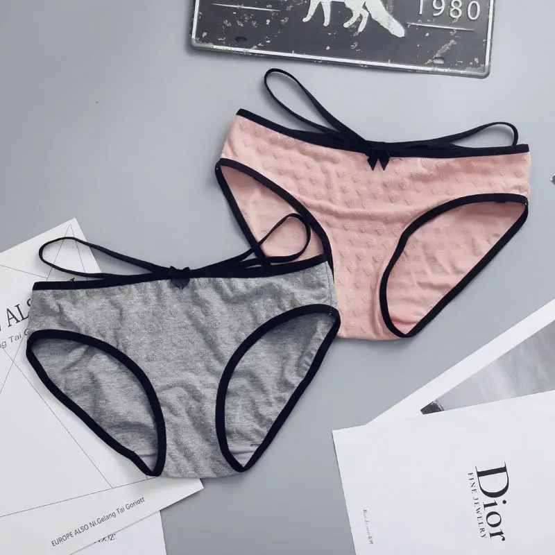 Couple Panties Set Cotton Panties Solid Low-Rise Cozy Lingerie Men Underwear Sexy Women's Underpants Intimates Couple Underwear