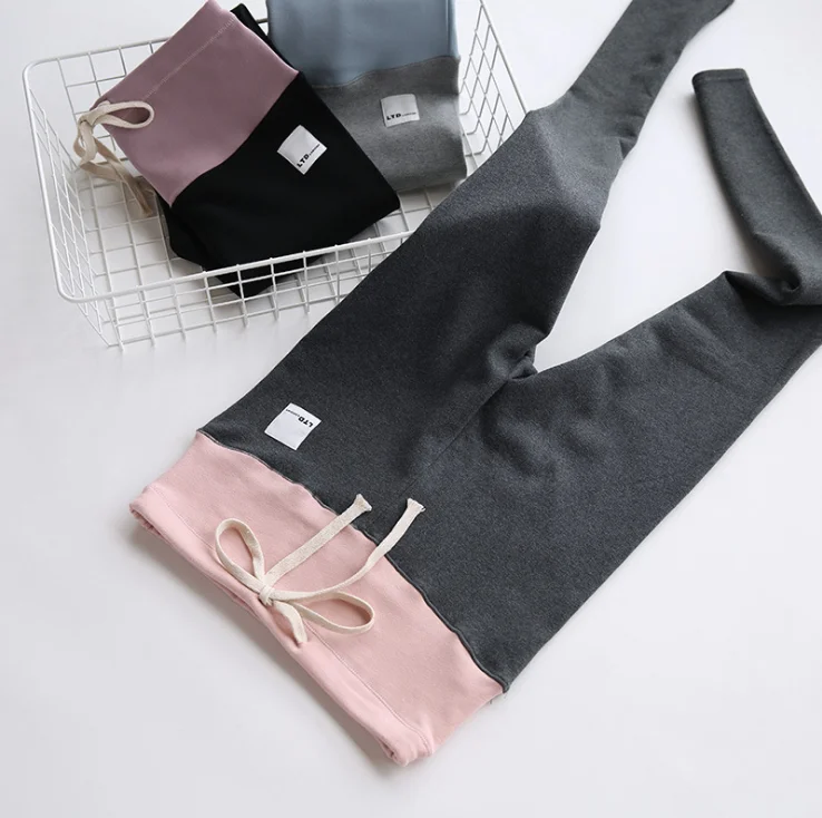 Модные осенне зимние корейские Леггинсы для беременных женщин брюки живота