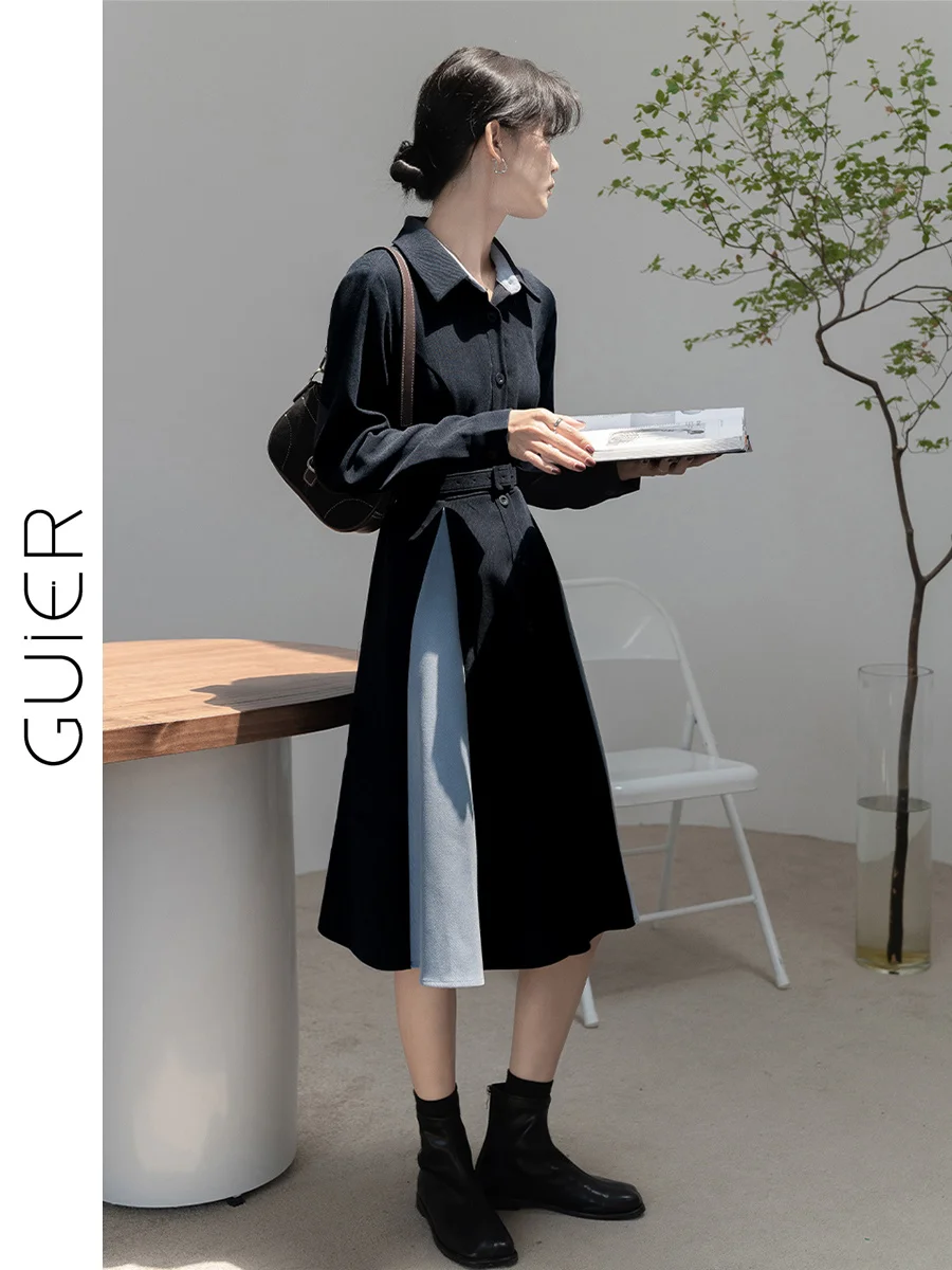 

corduroy shirt dress autumn winter 2021 French high sense skirt Rac