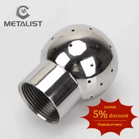 metalist dn50 bsp female thread ss304 sanitary pipe fitting fix cleaning spray ball tank cleaning ball head homebrew