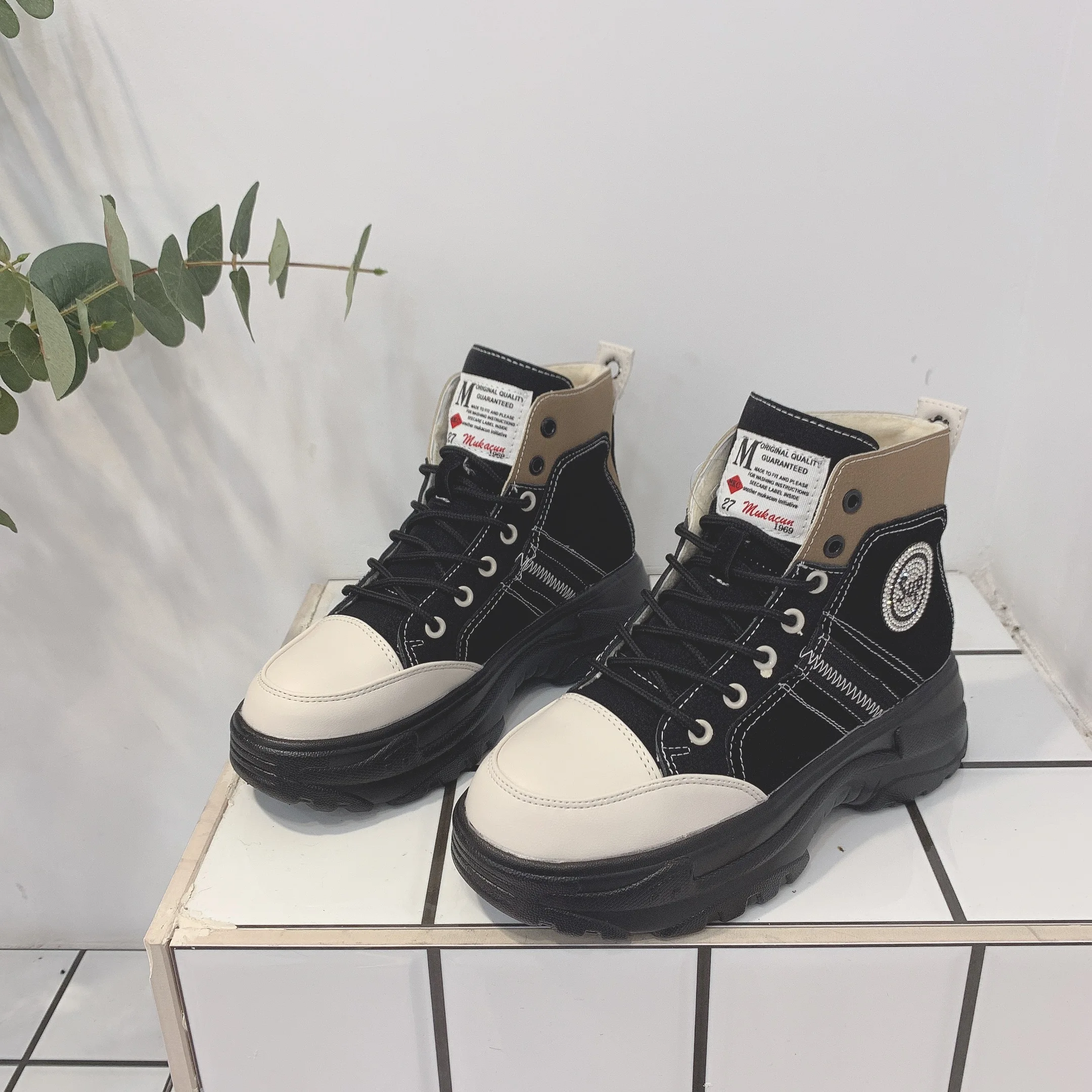 Женские ботинки martin коллекция 2019 года модные повседневные Полусапоги на толстой