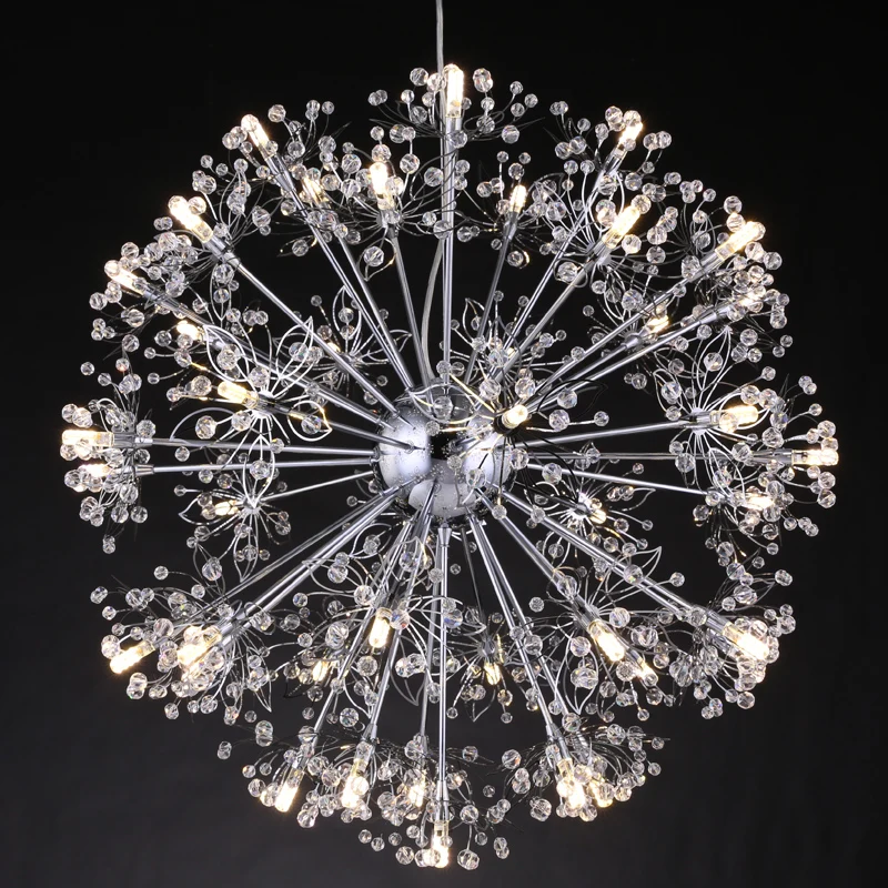 

Dandelion Crystal Pendant Lamp Kitchen Dining room suspended luminaire indoor home LED tree branch chandelier Fixtures