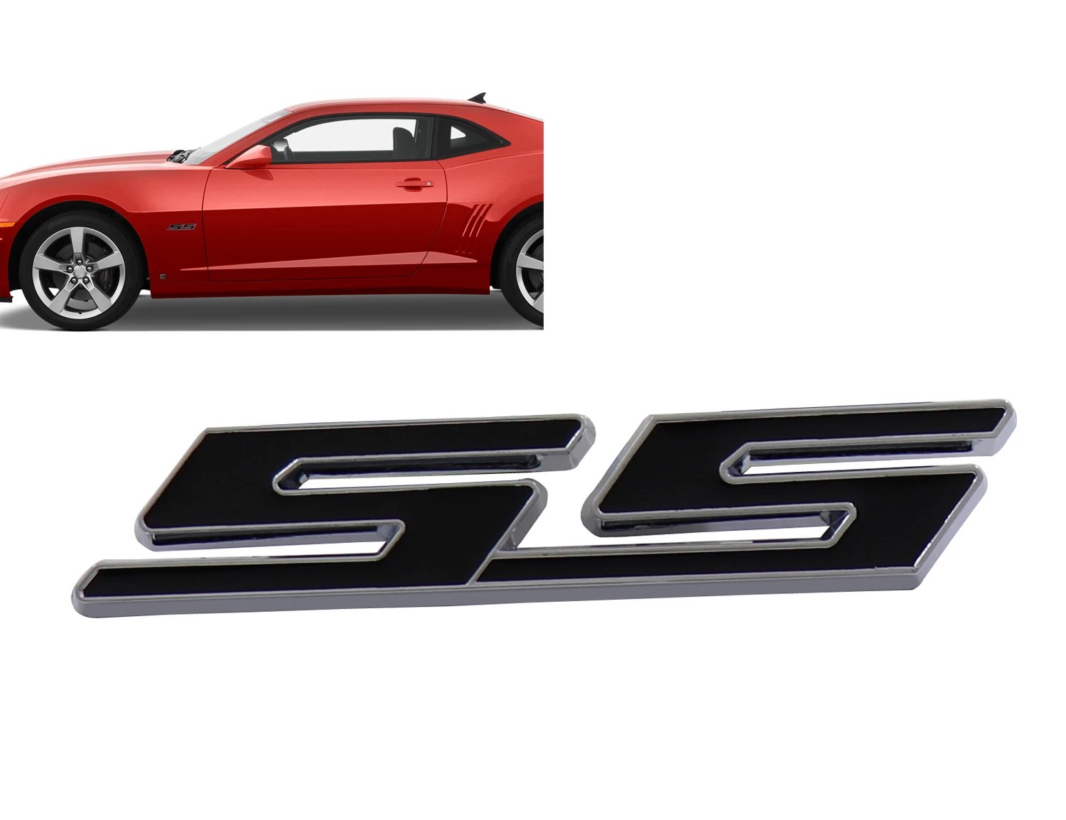 Хром Черный SS Для Camaro IMPALA COBALT Fender крышка багажника эмблема наклейка|Наклейки на