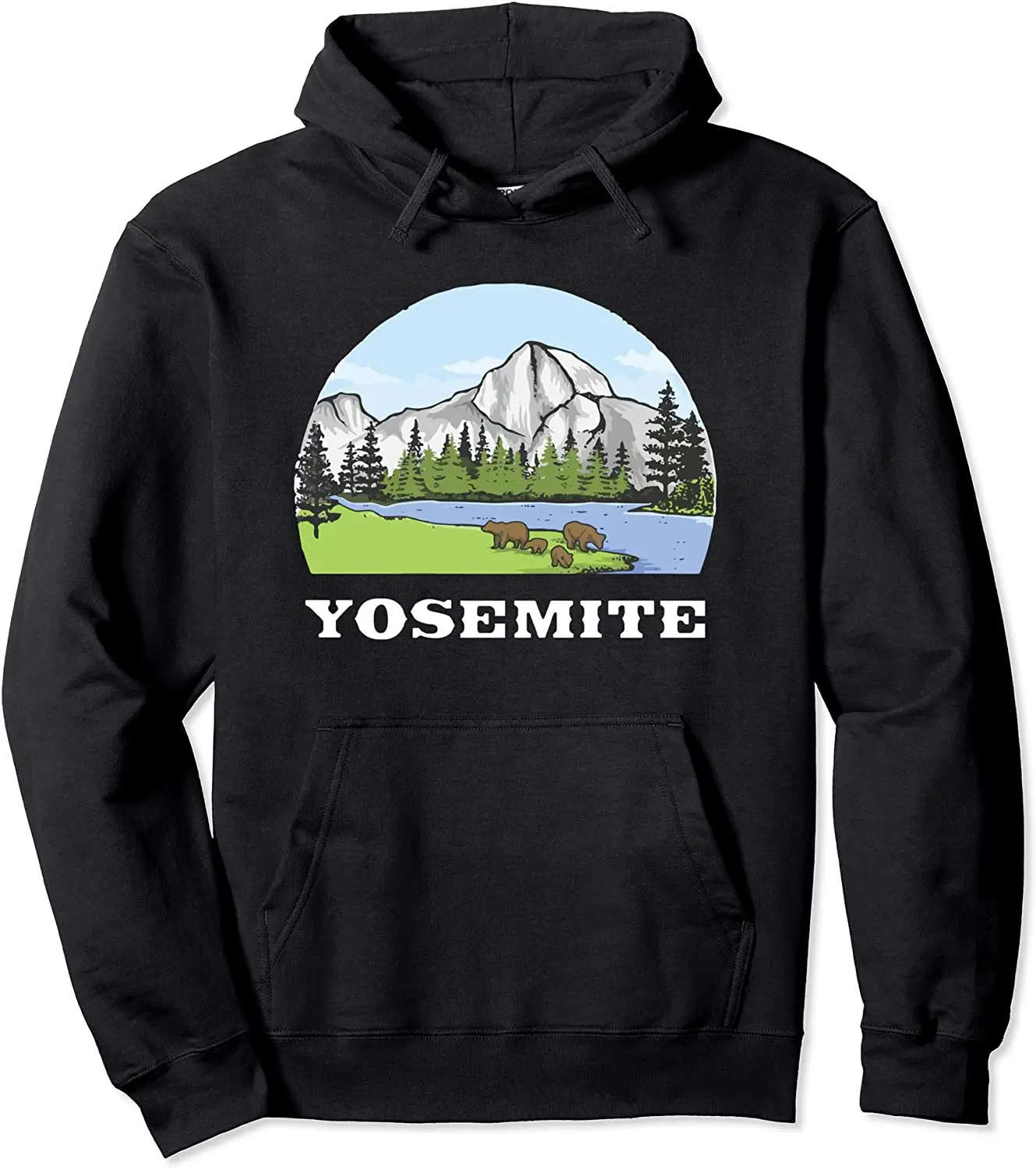 

100% Cotton Yosemite National Park Vintage Retro Half Dome Camp Capitan Pullover Hoodie