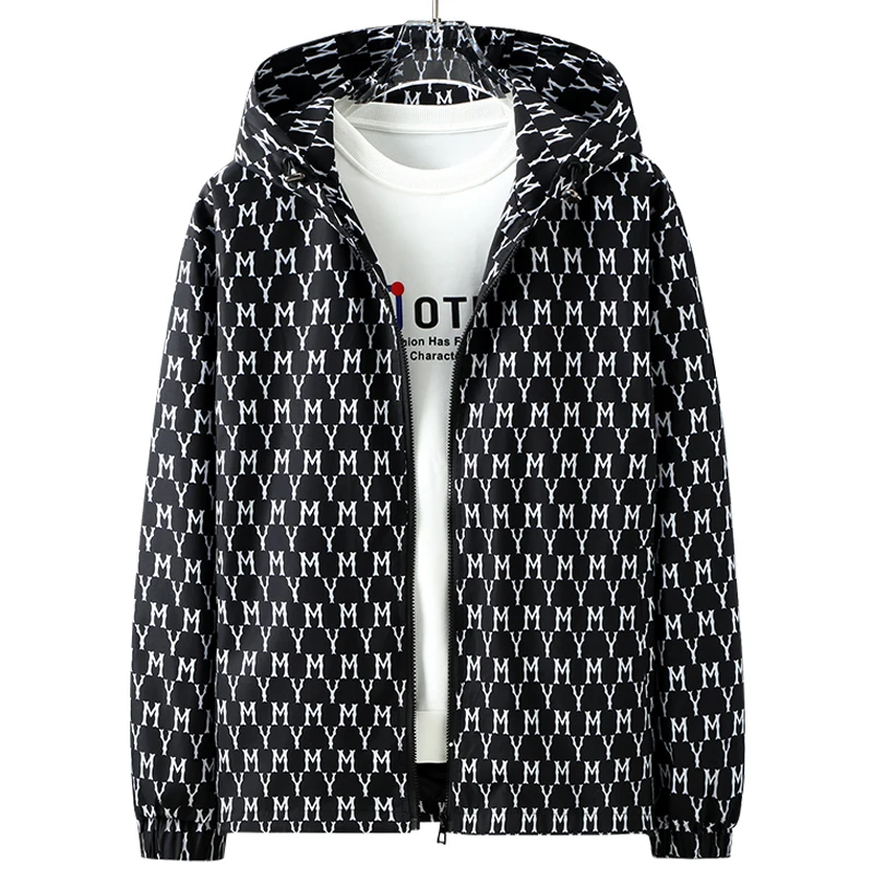 Мужская куртка-бомбер с капюшоном размеры до 4XL-10XL | одежда