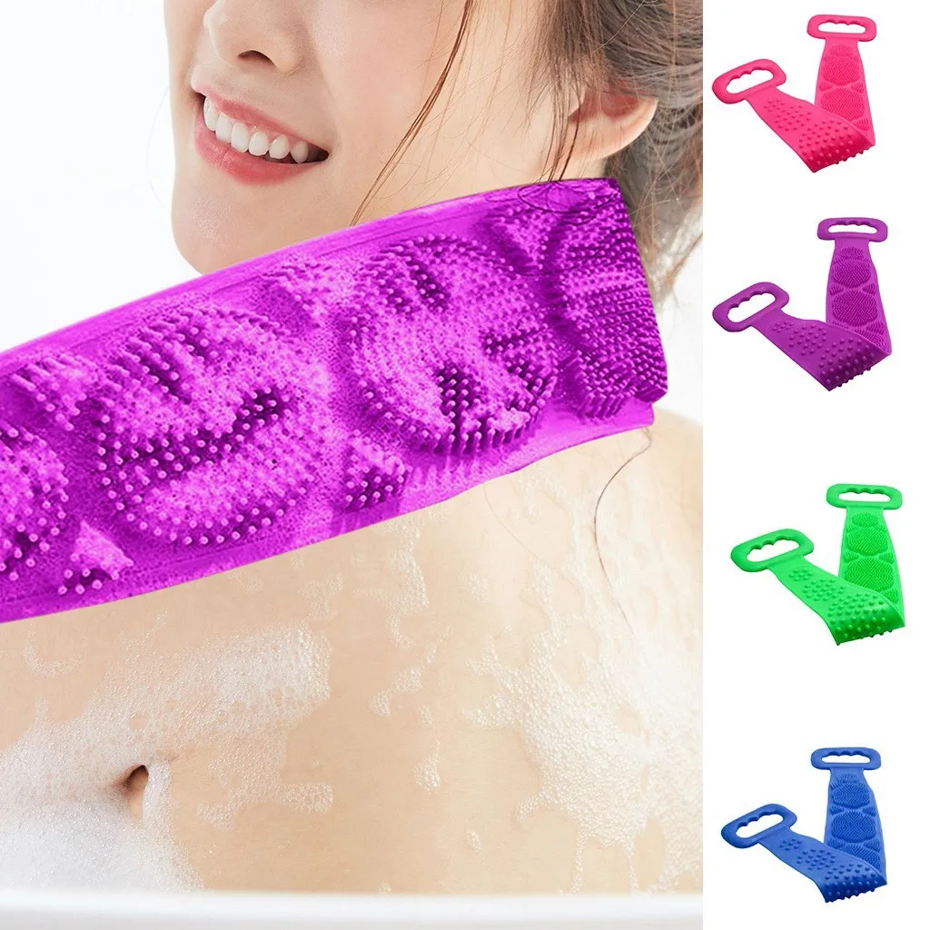 Magic Silicone Brushes Bath Towels Rubbing Back Mud Peeling Body Massage Shower Extended Scrubber Skin Clean Brushes#50 | Дом и сад