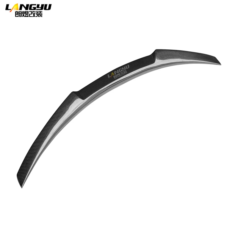 Для BMW 3 Series E90 S65 V8 Sedan 2007 2008 2009 2010 2011 2012 2013 M4 Style Real Carbon Fiber багажник спойлер крыло
