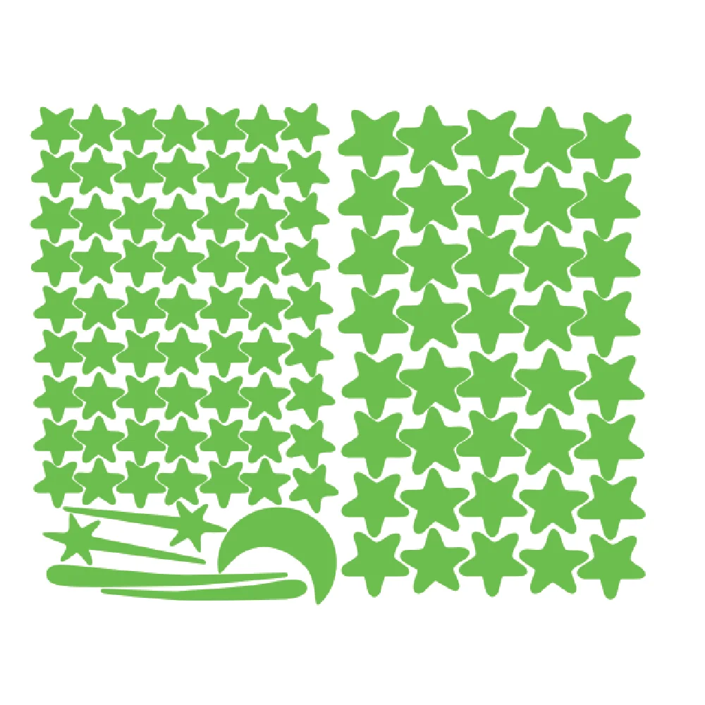 Светится в темноте звезды 3d наклейки на стену Луна 103 шт Звезда точка светящийся