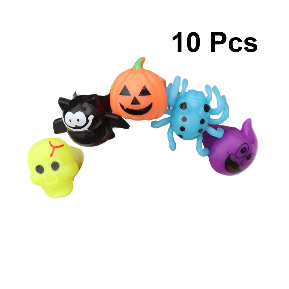 10 шт. вечерние кольца на Хэллоуин для вспышки креативная тыква призрачная