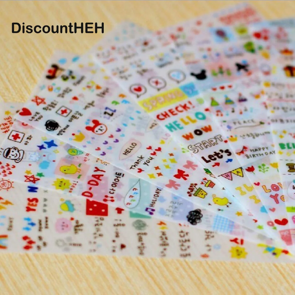 6 листов/Набор стикеров Красивая корейская обувь из прозрачного ПВХ кукурузных