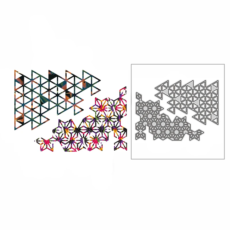 

New Flag Diamond Corner Craft Embossing Mold 2021 Metal Cutting Dies for DIY Decorative Scrapbooking Album Card Making No Stamps