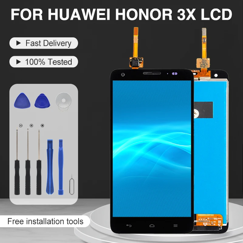 

Catteny 5,5 дюймов протестированный для Huawei G750 дисплей с сенсорной панелью экран дигитайзер для Honor 3X LCD G750 U10 T01 T00 сборка