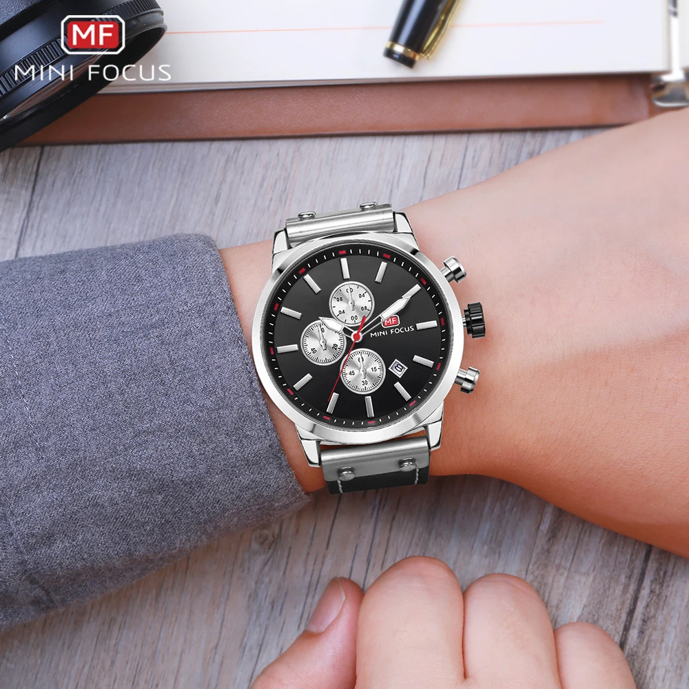 Часы наручные мужские кварцевые с мини-фокусом водонепроницаемые Роскошные в