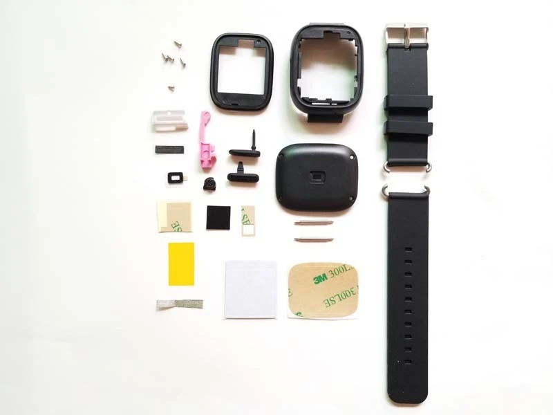 Q90 дети Smartwatch Ремонтный комплект крышка с полным корпусом винты клейкий силиконовый ремешок для часов Пластиковые чехлы Замена
