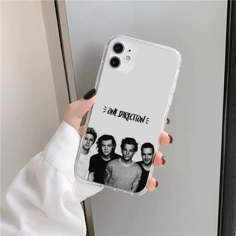 

One Direction band singer Phone Case Transparent for iPhone 11 12 mini pro XS MAX 8 7 6 6S Plus X 5S SE 2020 XR