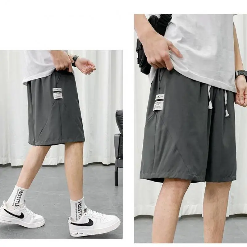 

Summer New Men's Clothing Shorts Fashion Loose Sports Casual Pants Men's Pants Youth Beach Pants Straight Solid Color Shorts