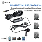 Петличный микрофон BOYA BY-M1 Pro, конденсаторный видеомикрофон 3,5 мм с микрофоном, ветрозащитные стекла для видеокамеры Youtube, Vlog, DSLR