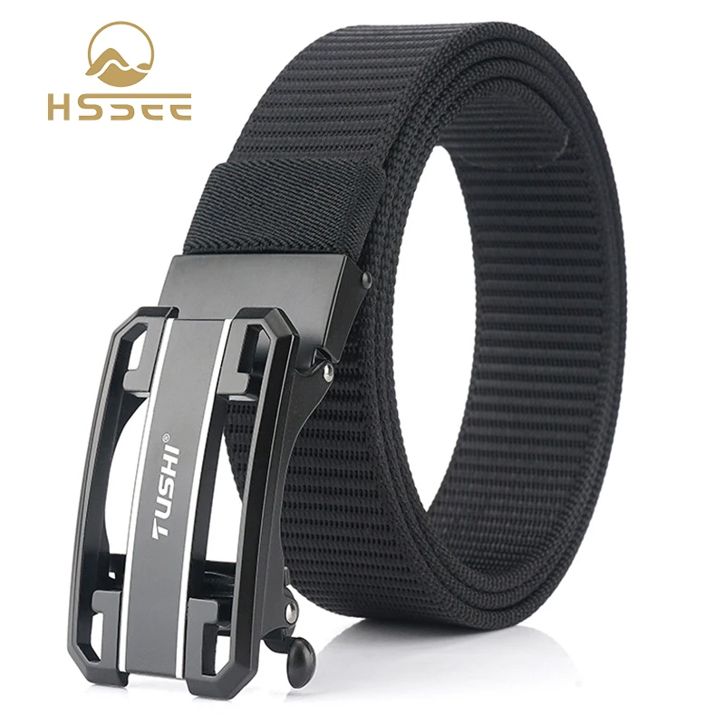 Ремень HSSEE мужской Тактический с автоматической пряжкой мягкий пояс из