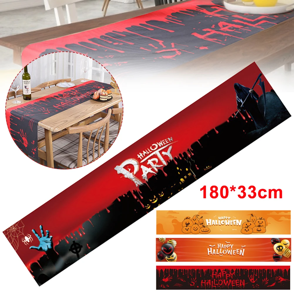 

Halloween Tablecloth Happy Halloween Printing Table Decorative Cloth Halloween Supplies for Party Dining Table Table Cloth New