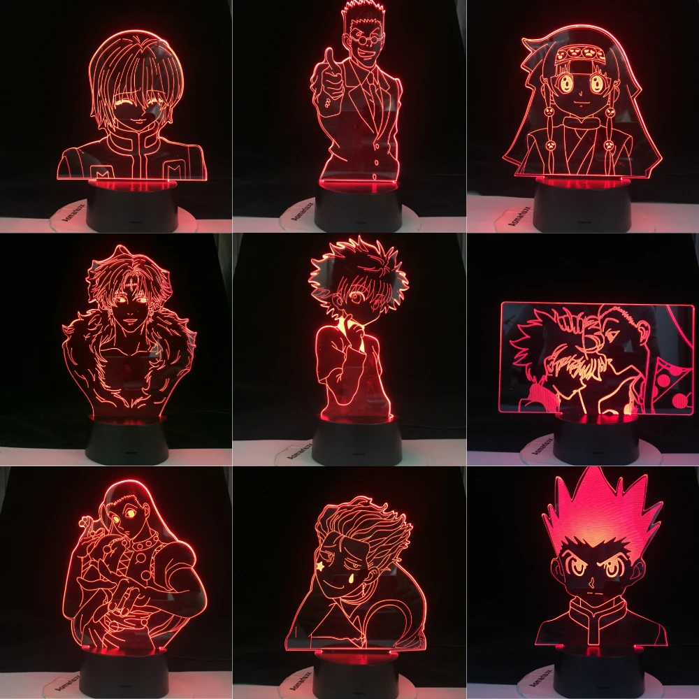 

Hunter X CHROLLO LUCILFER KAWAII HISOKA LEORIO PARADI ALLUKA ZOLDYCK ILLUMI ZOLDYCK Gift HXH Illumi Zoldyck KILLUA ZOLDY 3d Lamp