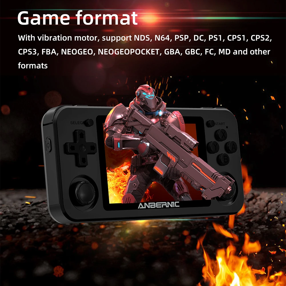 Портативный игровой плеер RG351M 64 Гб Emuelec System PS1 бит Game IPS RG351 карманная портативная