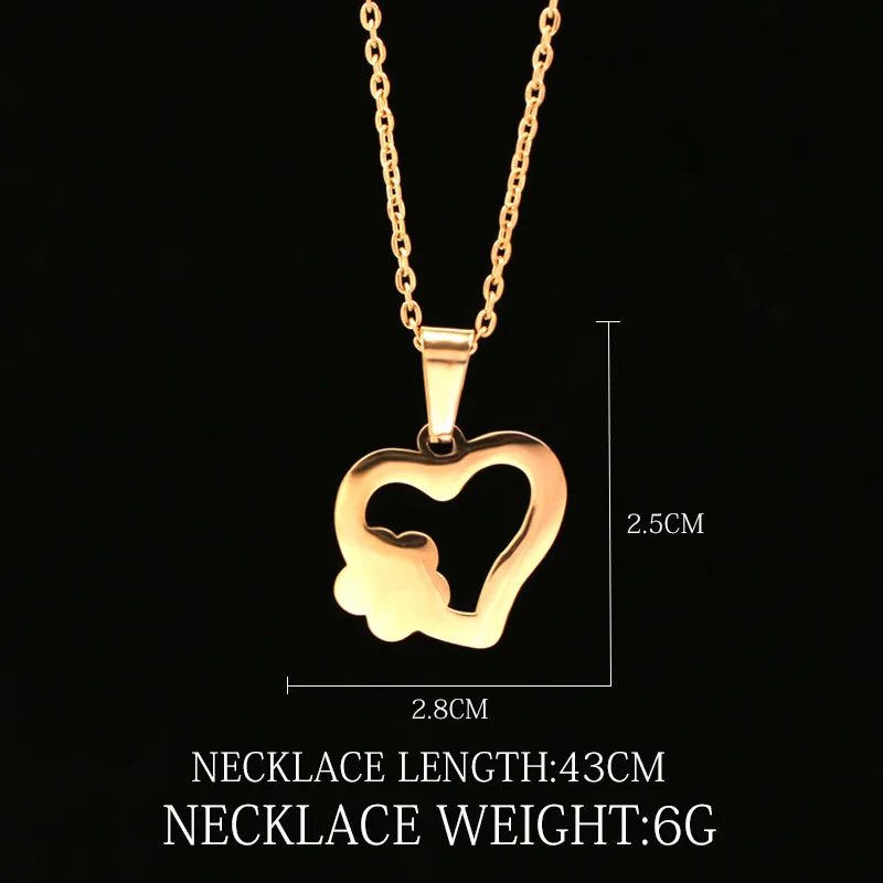 Ожерелье fengnee из нержавеющей стали для женщин и мужчин чокер с подвеской в форме