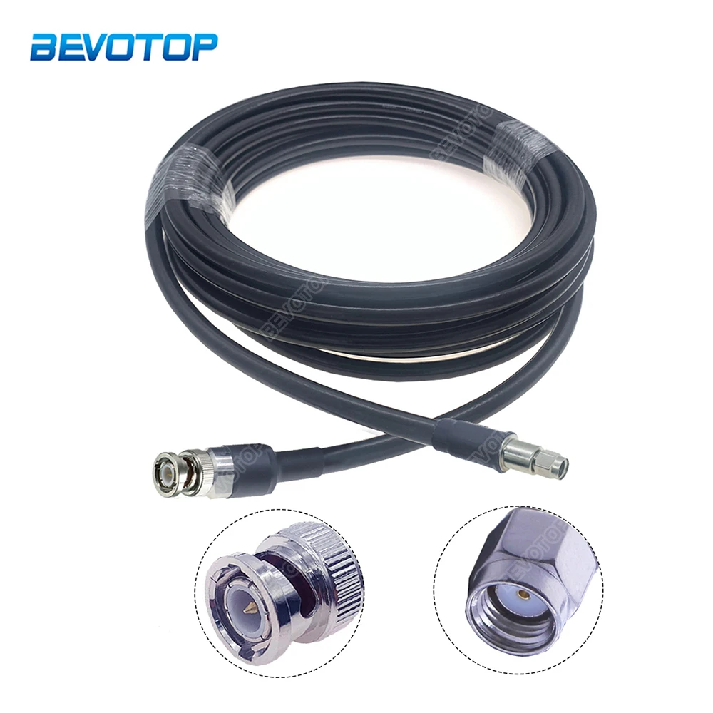 

LMR400 RP-SMA Male to BNC Male Plug Low Loss 50-7 RF Coaxial Cables 50 Ohm Antenna Extension Cord Jumper Pigtail Adapter BEVOTOP