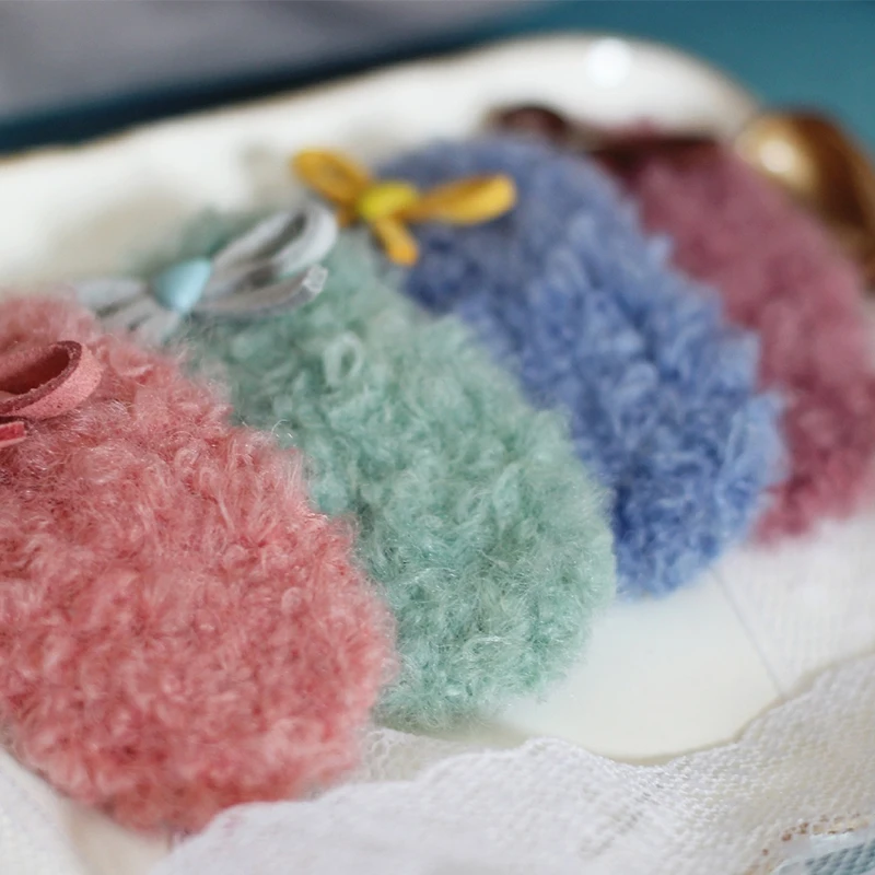 Мягкая вьющаяся шерстяная пряжа для ручного вязания круглая нить вязаная кукла