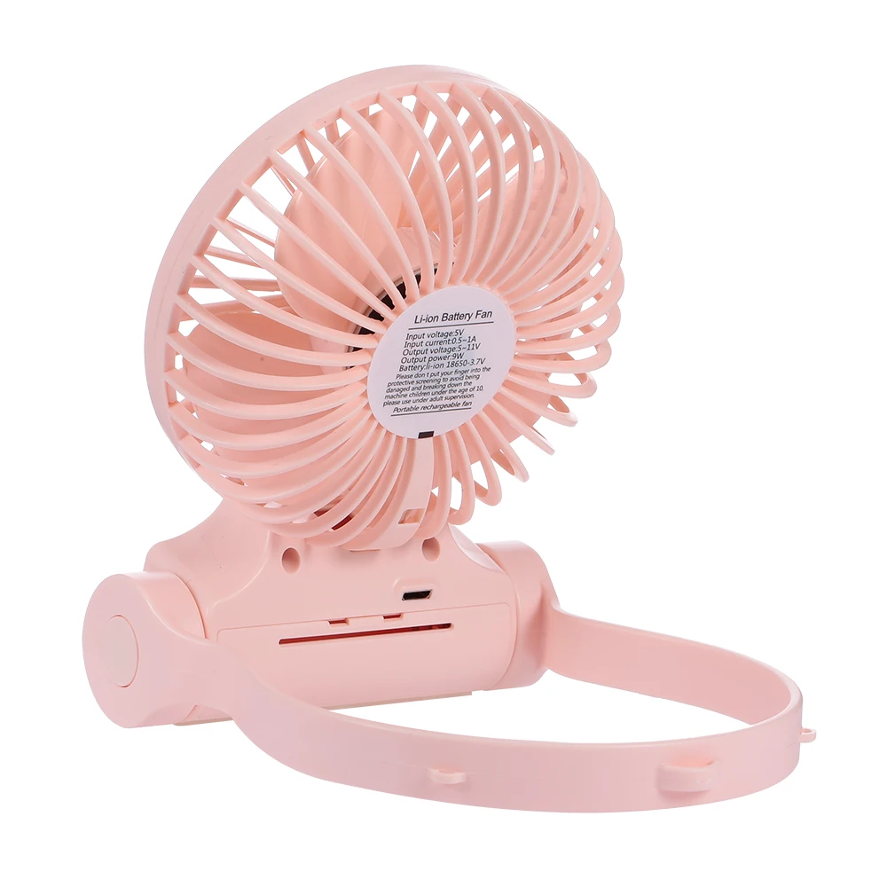 

F98 Portable Neck Hanging Fan Mini USB Rechargeable Fan 3 Mode Speed Regulation with Rechargeable 2200mAh Battery for outdoor