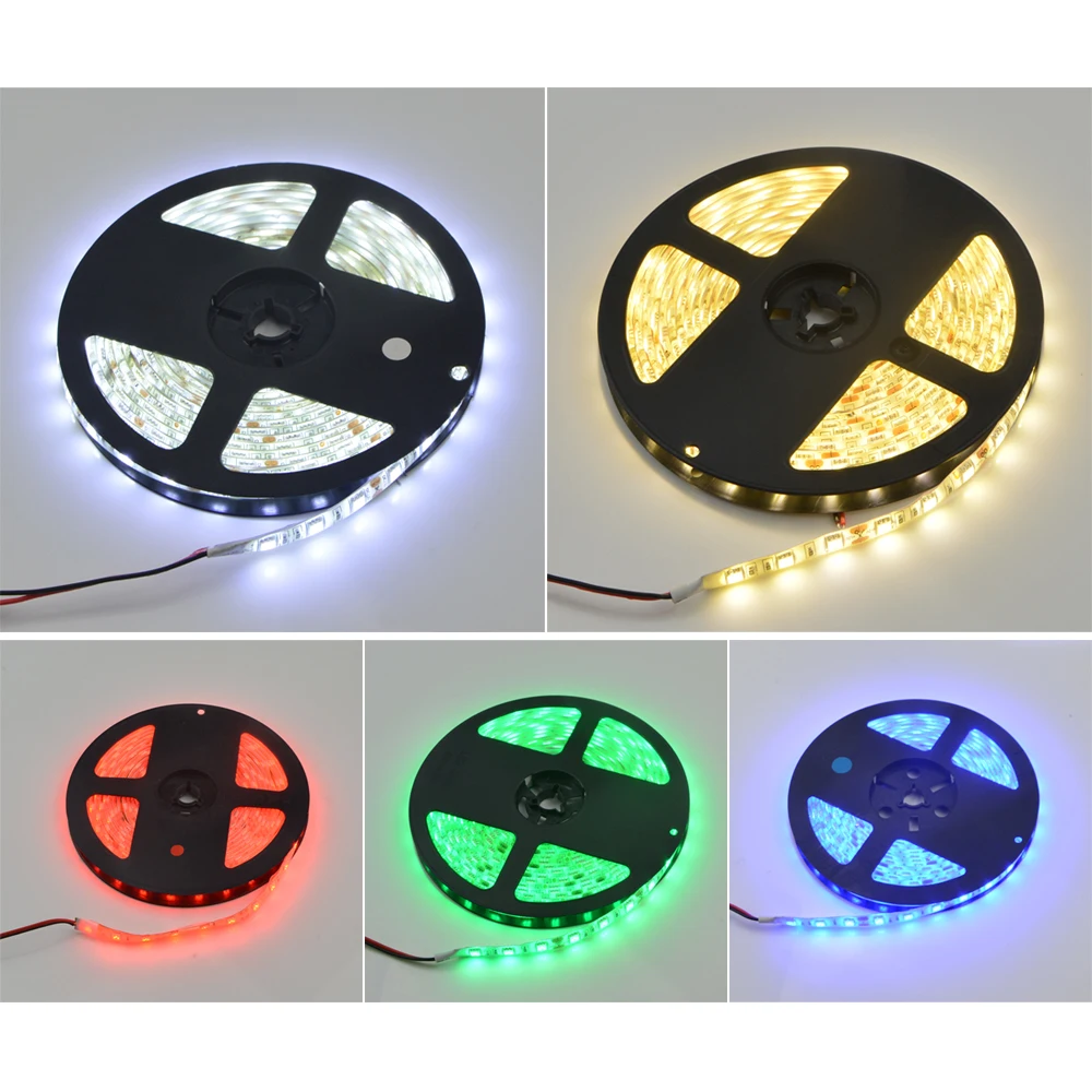 5 м 12 В Светодиодная лента 5050 5630 2835 RGB Освещение Гибкая домашняя кухня