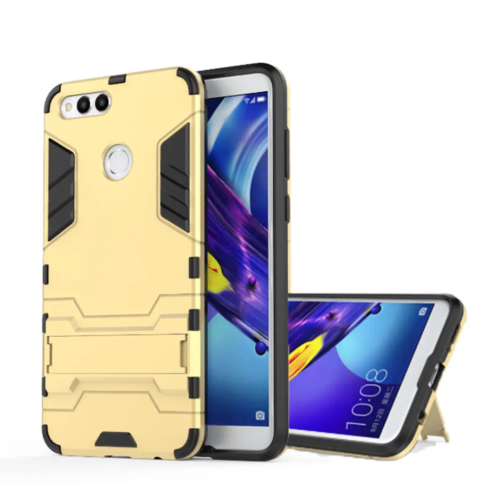 Armor TPU + PC Case For Huawei Honor 7X 8X 8A 7A 8C 7C Cover 2 in 1 Hybrid Hard Stand Holder Caso honor 8 9 Lite 10 20 Pro |