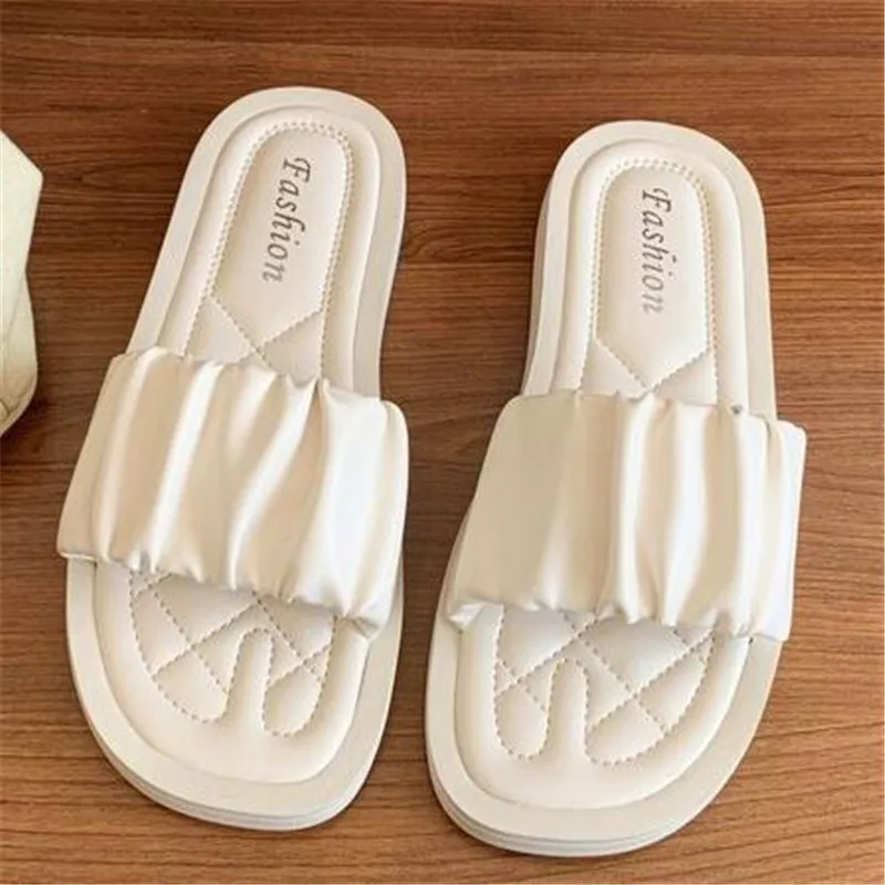 

Женские шлепанцы на плоской подошве, летние, дышащие, повседневные