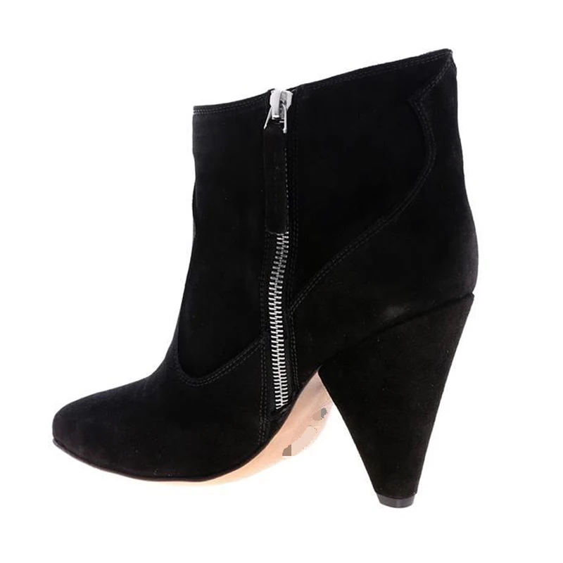 Модная женская обувь с острым носком сексуальные элегантные женские ботинки