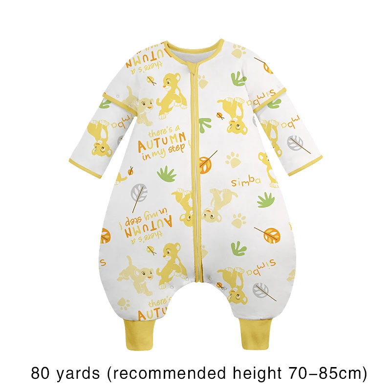 80 yards XIAOMI MIJIA, детский спальный мешок с постоянной температурой, детская одежда, детский комбинезон, хлопковый, дышащий, комфортный - Цвет: 80 yards