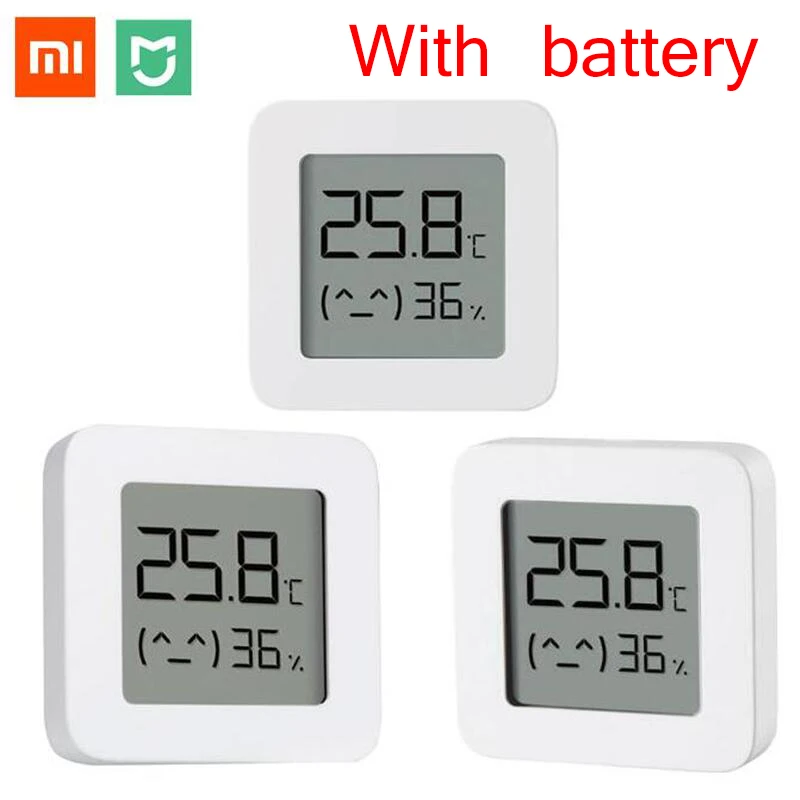 

XIAOMI Bluetooth Digital Thermometer 2 LCD Screen Digital Moisture Meter Wireless Smart Temperature Humidity Sensor with battery