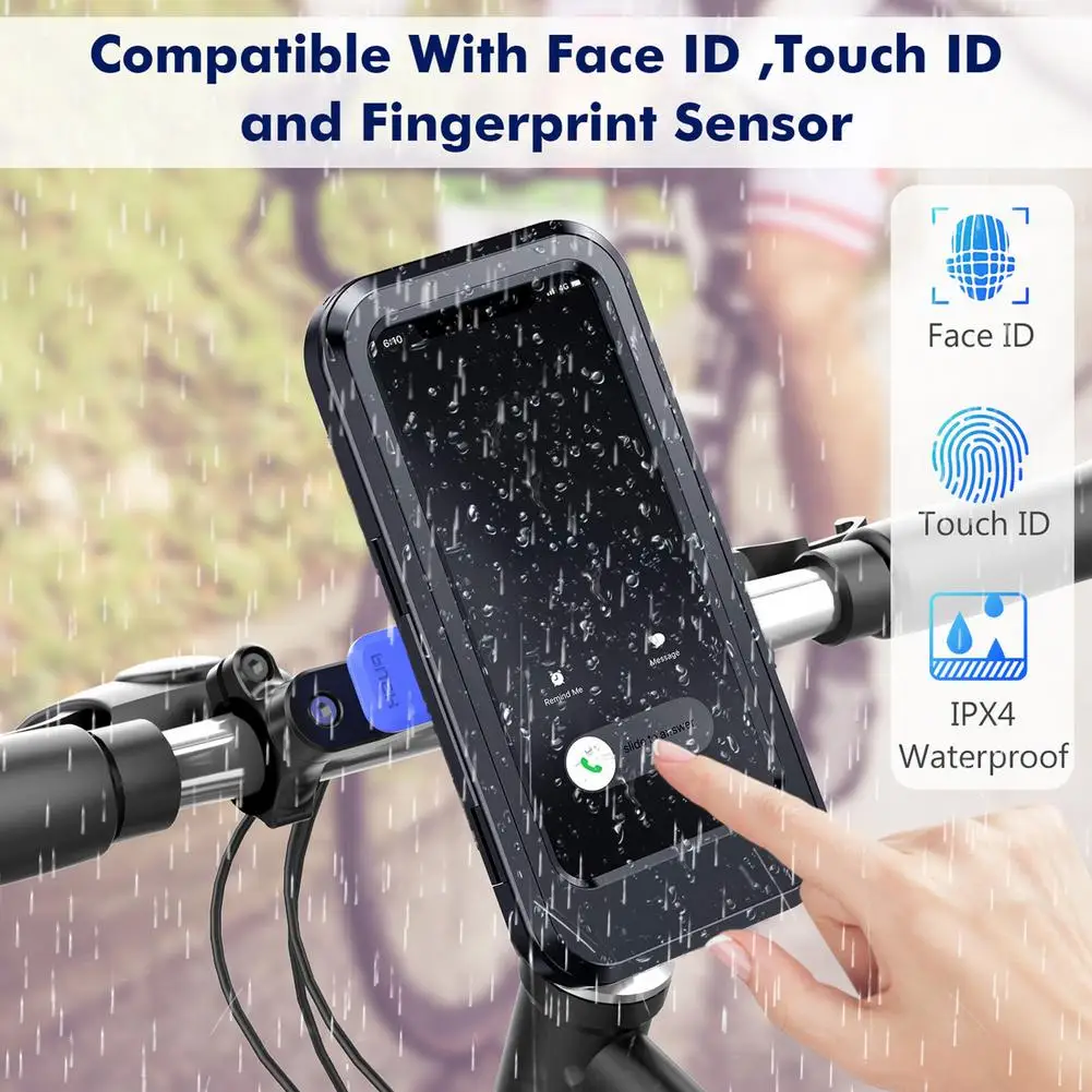 bicycle phone holder 15w wireless charger bike stand usb charging bike motorcycle support for 6 7 inch cellphone waterproof bag free global shipping