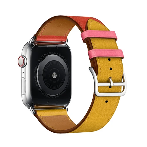 Кожаный ремешок для Apple watch 4, 5, ремешок 44 мм, 40 мм, iWatch 38 мм, 42 мм, ремешок из натуральной кожи, браслет для Apple watch 3, 2, 1, 42 - Цвет ремешка: 7