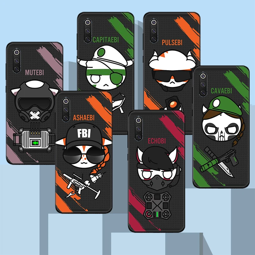 

Game Rainbow Six Siege Black Phone Case For Xiaomi Redmi Note 10 Pro 10S 9S 8T 7 8 9 9A 9C 9T 8A 7A 6A 5 6 Cover Capa Colorfu
