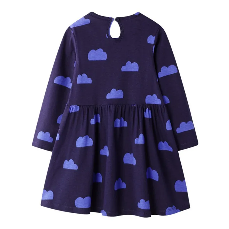 Детское платье с длинным рукавом аппликацией и единорогом | Детская одежда обувь