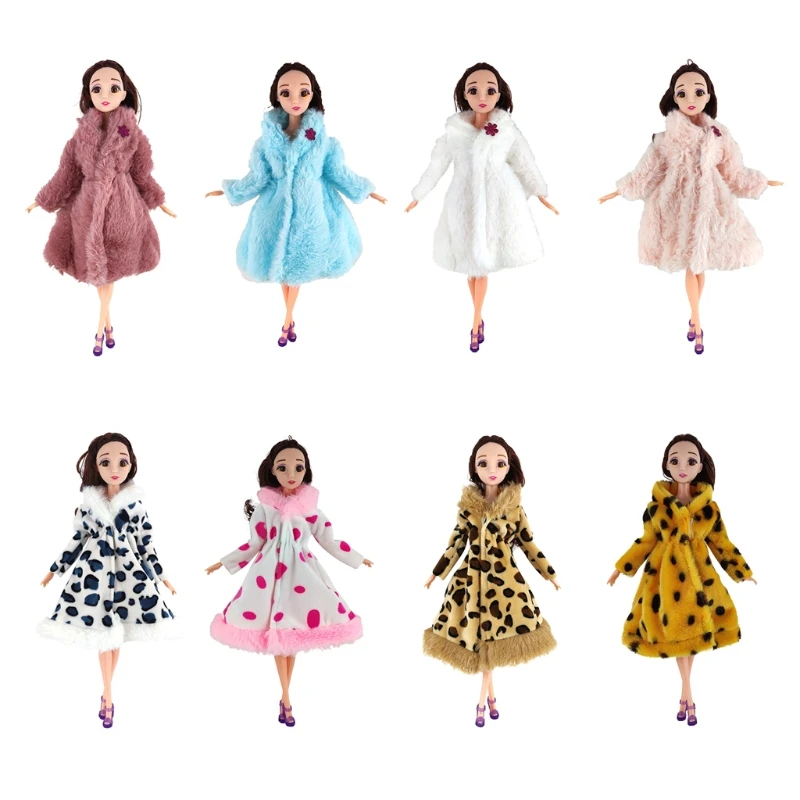 

Handmade Dolls Knitted Sweater Beautiful Clothes for Girls Pretend Role Play Fashionable Casual Dress Coat for 12in Doll A2UB