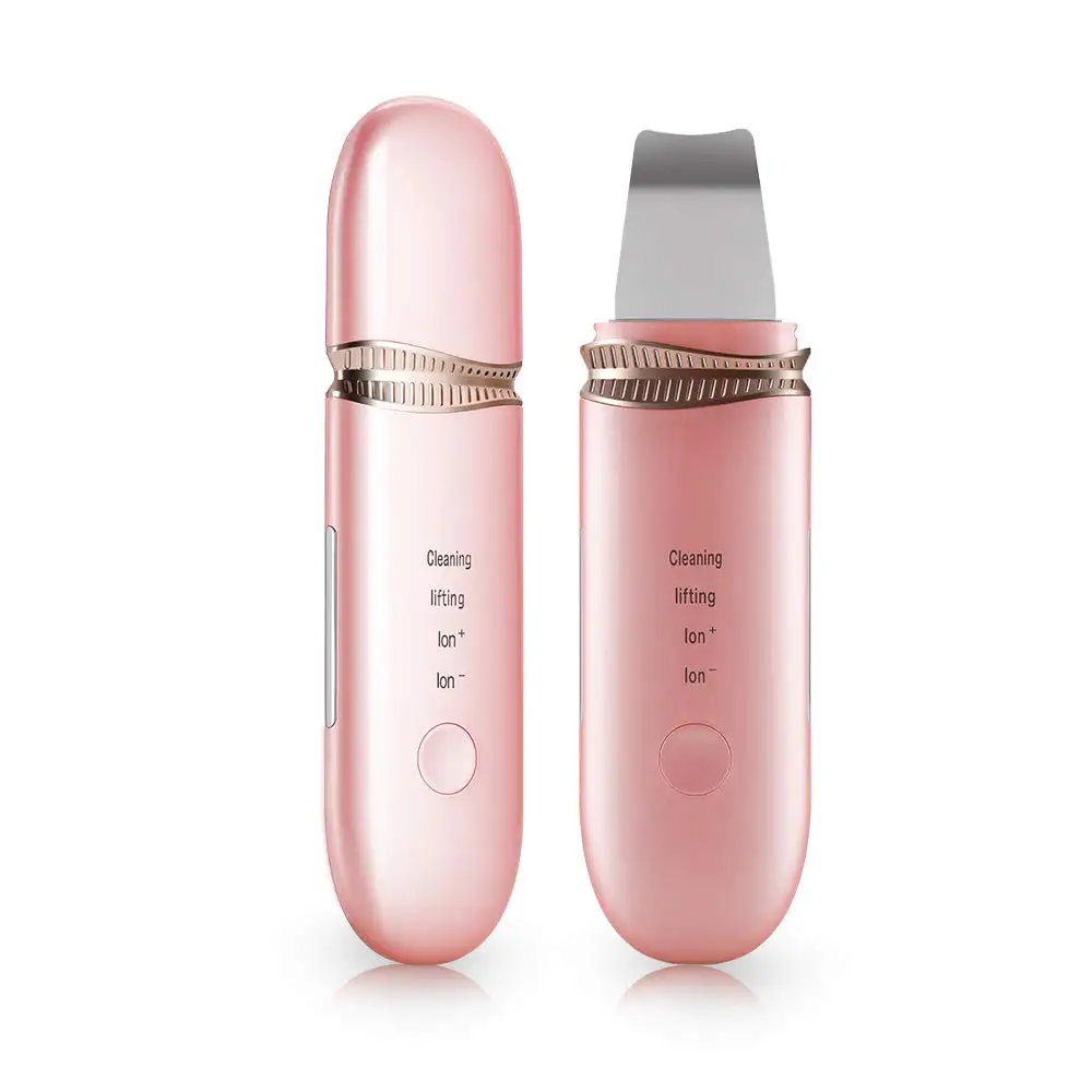 

Ultrasonic Skin Scrubber Facial Pore Cleaner Blackhead Removal Skin Peeling Cavitation Face Spatula EMS Lift Machine