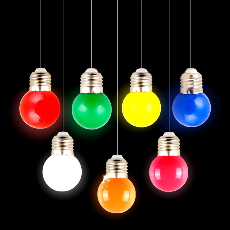 

20Pcs/Lot Lamparas E27 LED Light Bulb 220V G45 1W LED Colorful Light Chandelier Bulb Christmas Decor Lamp For Home Bombillas