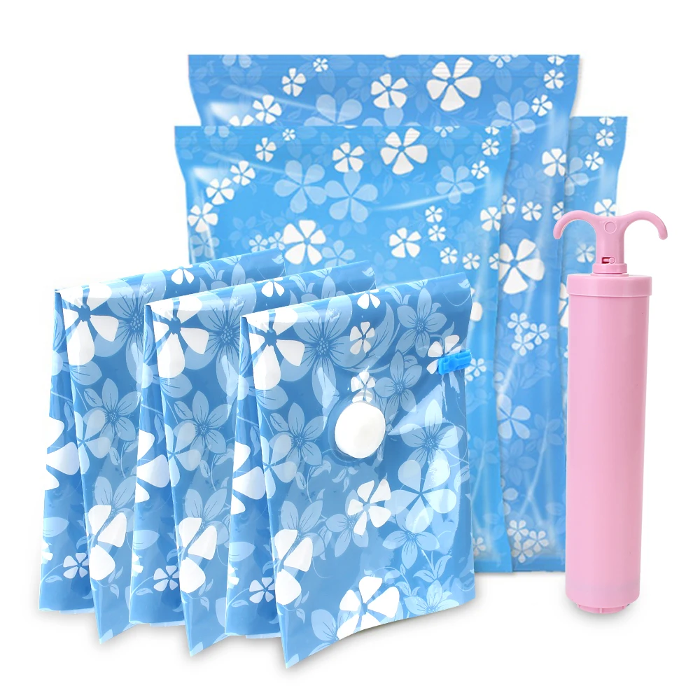 

7 шт., мешки для одежды и одеяла, с ручным насосом