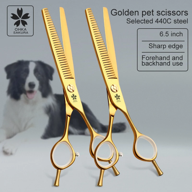 Pet Grooming Puffy Scissors Thinning and cutting hair close to straight cut Puffy Scissors Teddy Bichon Grooming Scissors