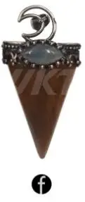 black-f WT-P1491 Подвеска из натурального камня в форме треугольника, натуральный драгоценный камень с подвеской в виде полумесяца, подвеска из камня, Модные женские ювелирные изделия - Окраска металла: black-f